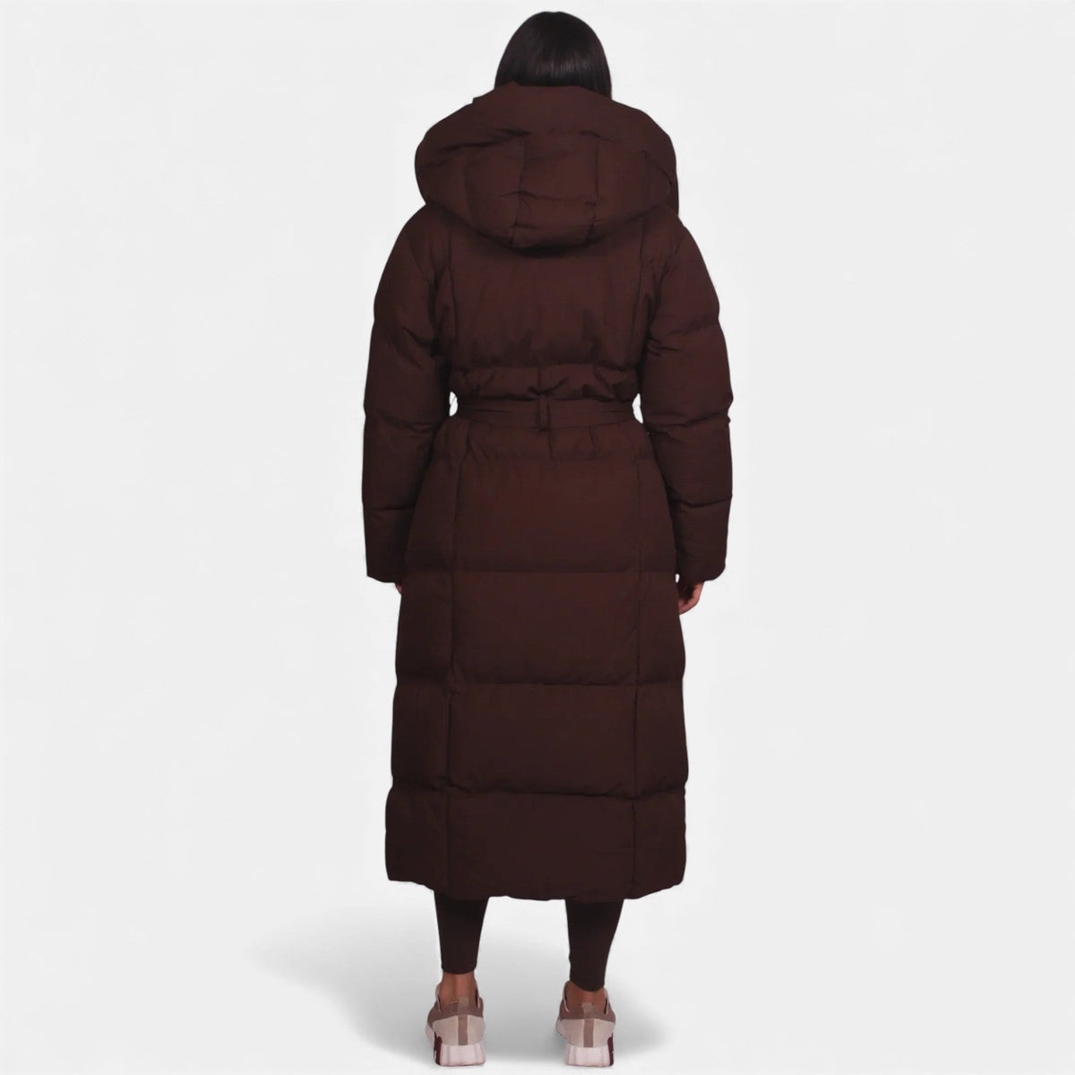 Women's Long Belted Puffer Coat