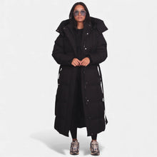 Women's Long Belted Puffer Coat