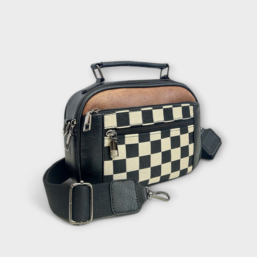 Damenhandtasche mit Schachbrettmuster