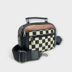 Damenhandtasche mit Schachbrettmuster