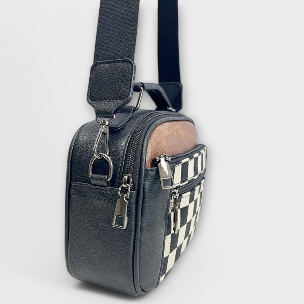 Damenhandtasche mit Schachbrettmuster