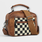 Damenhandtasche mit Schachbrettmuster