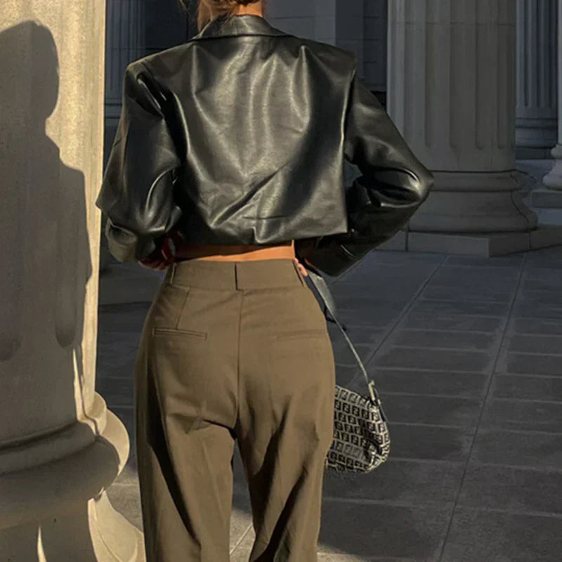 Elisa | Elegante Kunstlederjacke