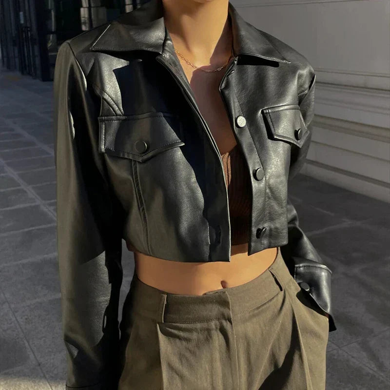 Elisa | Elegante Kunstlederjacke
