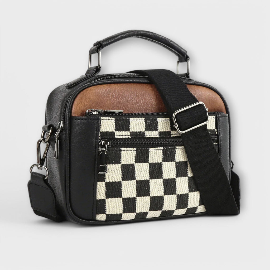 Damenhandtasche mit Schachbrettmuster